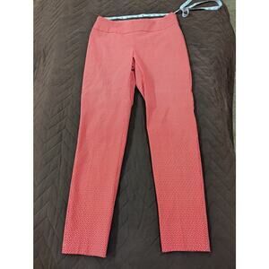 Pretty red & white scallop print long dress pants by Hiview size Large